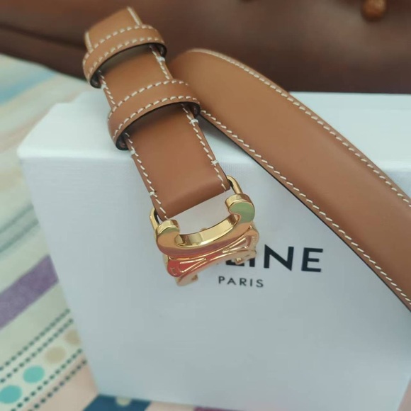 Celine Brown Leather Belt - Picture 3 of 7